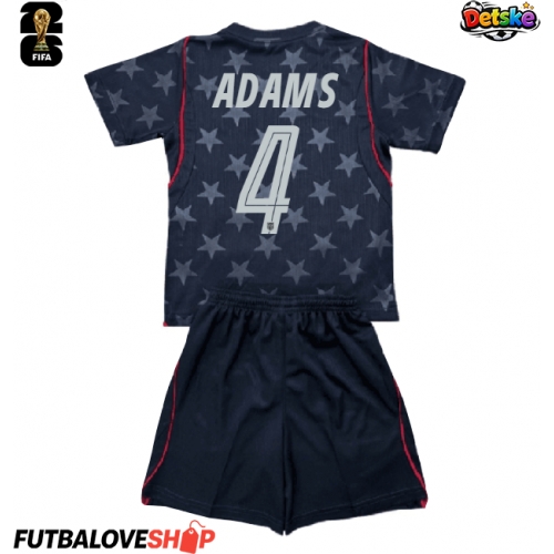 Dres Spojené štáty Tyler Adams #4 Preč pre deti MS 2026 Krátky Rukáv (+ trenírky)
